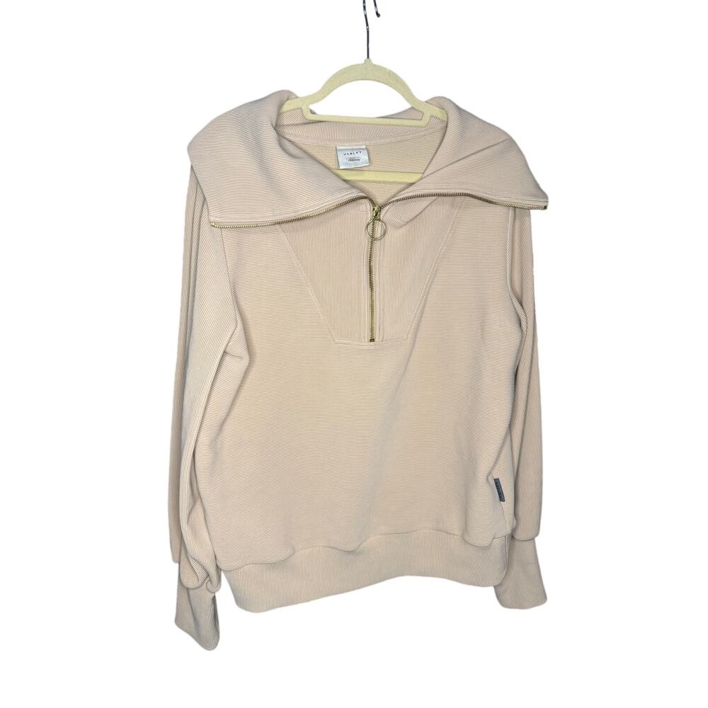 Varley Cream Half-Zip Sweatshirt